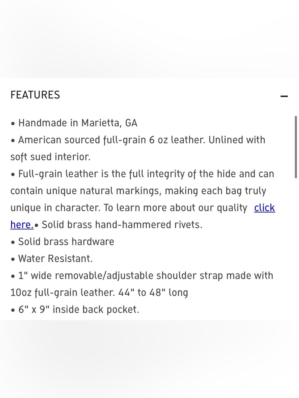Go Forth Goods Small Kindle leather satchel in saddle (no crossbody strap) - Picture 12 of 13